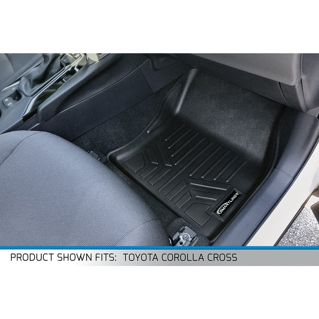 SMARTLINER Custom Fit Floor Liners For 2022-2023 Toyota Corolla Cross (Only Fits Front Wheel Drive Models)