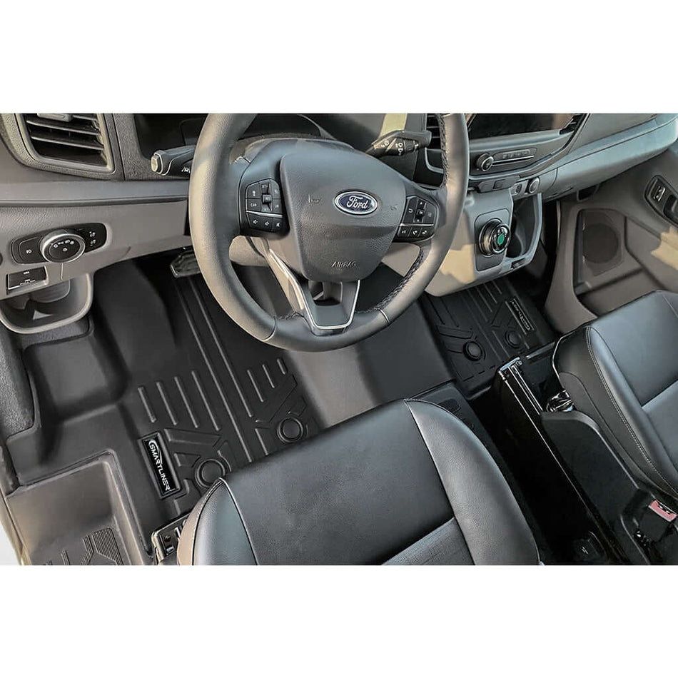 Smart Liner USA Motor Vehicle Interior Fittings Black / First Row Floor Mat Liner Set SMARTLINER Custom Fit Floor Liners For 2022-2025 Ford E-Transit
