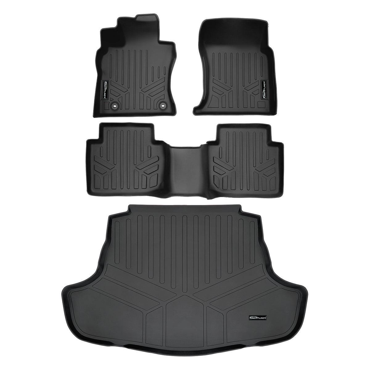 SMARTLINER Custom Fit Floor Liners For 2018-2024 Toyota Camry AWD Models Only (No Hybrid)