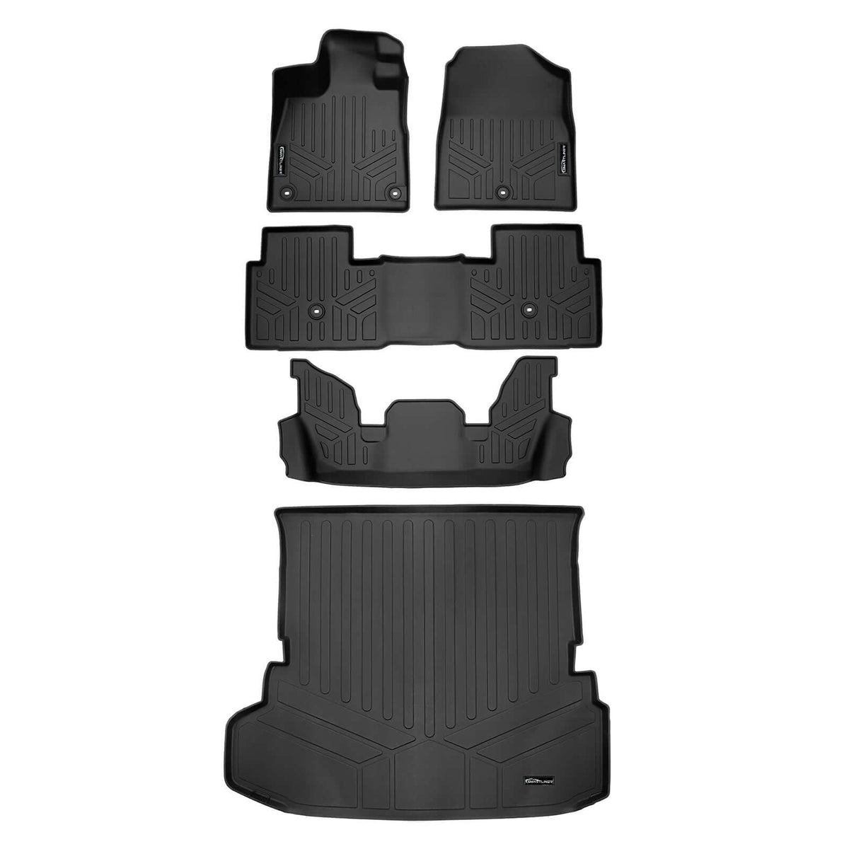Smart Liner USA Motor Vehicle Interior Fittings Black / 3 Row Floor Mat Liner Set & Cargo Liner Behind the 2nd Row SMARTLINER Custom Fit Floor Liners For 2023-2025 Honda Pilot