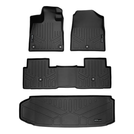 Smart Liner USA Motor Vehicle Interior Fittings Black / 2 Row Floor Mat Liner Set & Cargo Liner Behind the 3rd Row SMARTLINER Custom Fit Floor Liners For 2023-2025 Honda Pilot