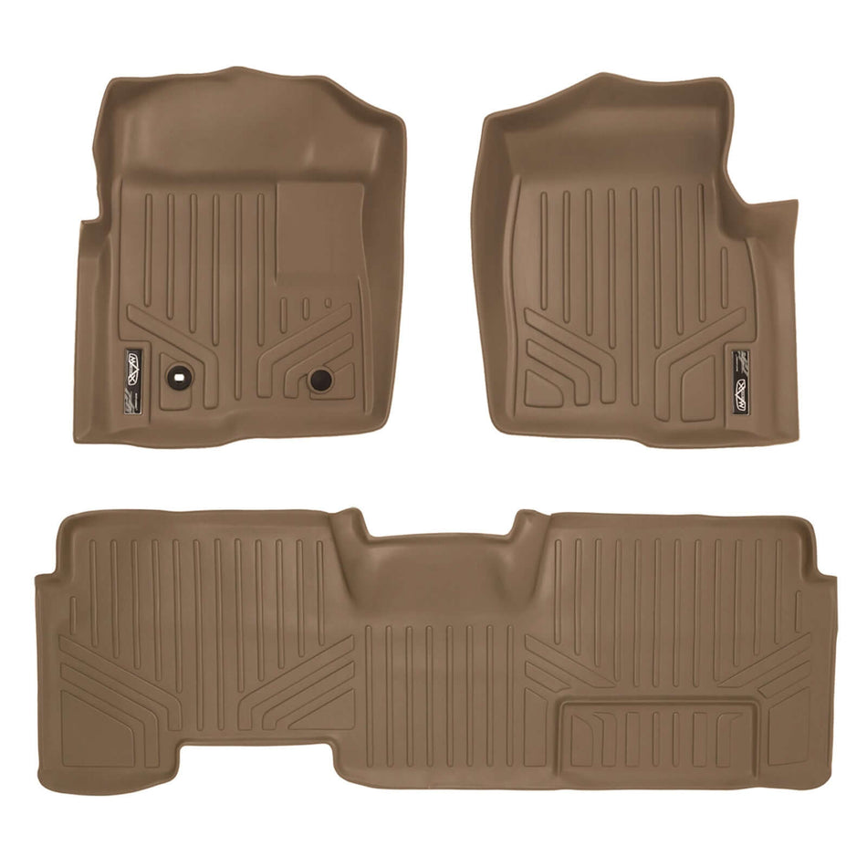 2009-2010 Ford F-150 Floor Liners|Super Cab Models (Trimline for vehicles equipped with Sony Subwoofer. (Carpet flooring)(Flow through Console))|SMARTLINER