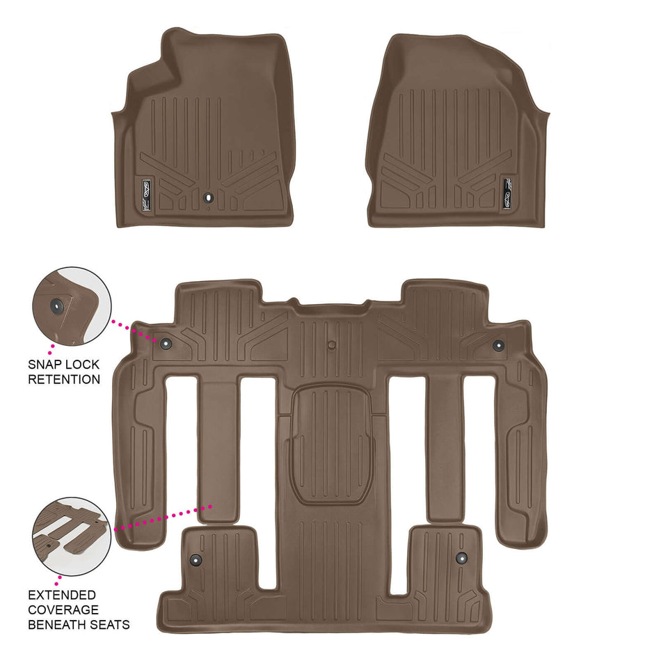 2009-2010 Chevrolet Traverse Floor Liners|7 Passenger Models|SMARTLINER