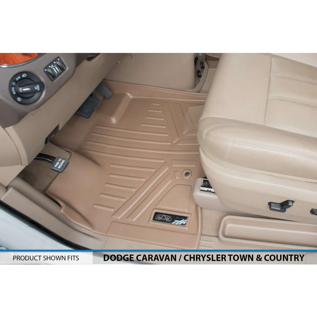 Smart Liner USA Motor Vehicle Interior Fittings Smart Trimâ„¢ Custom Fit Floor Liners For 2008 2020 Caravan/Town & Country (Stow'n Go Only)
