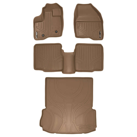 Smart Liner USA Floor Mats in Motor Vehicle Interior Fittings Tan / 2 Row Floor Mat Liner Set & Cargo Liner Behind the 2nd Row SMARTLINER Custom Fit Floor Liners For 2011-2014 Explorer (without 2nd Row Center Console)
