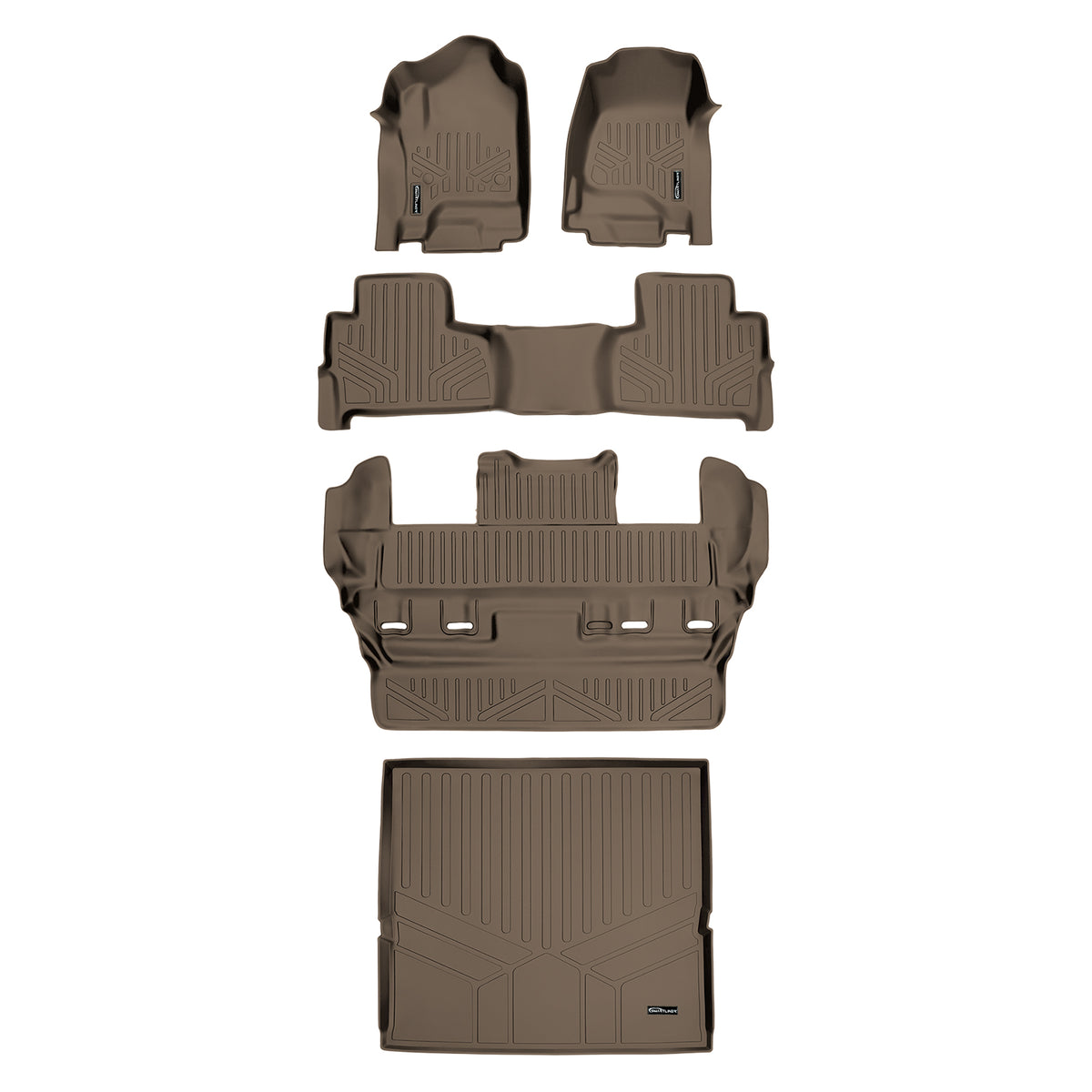 SMARTLINER Custom Fit Floor Liners For 2015-2020 Chevrolet Tahoe / GMC Yukon With 2nd Row Bucket Seats