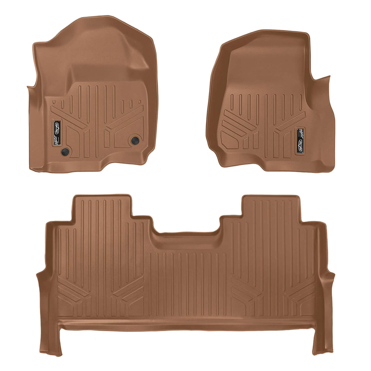SMARTLINER 2017-2026 Ford F-250 Floor Liners (1st Row bucket seats /1st Row Not Over the hump coverage / With 2nd row Under-S
