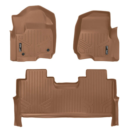 SMARTLINER 2017-2026 Ford F-250 Floor Liners (1st Row bucket seats /1st Row Not Over the hump coverage / With 2nd row Under-S