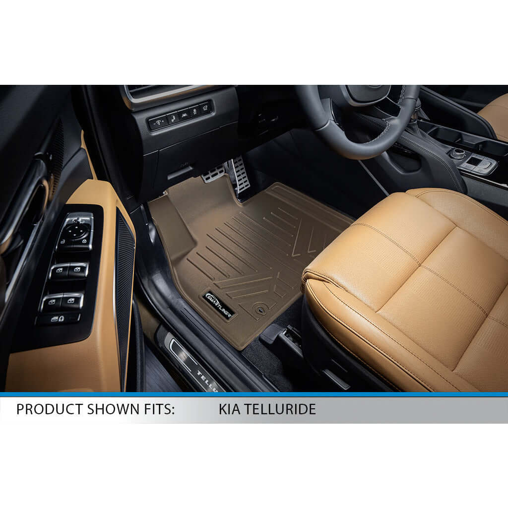 SMARTLINER Custom Fit Floor Liners For 2020-2025 Kia Telluride with 2nd Row Bucket Seats With Center Console