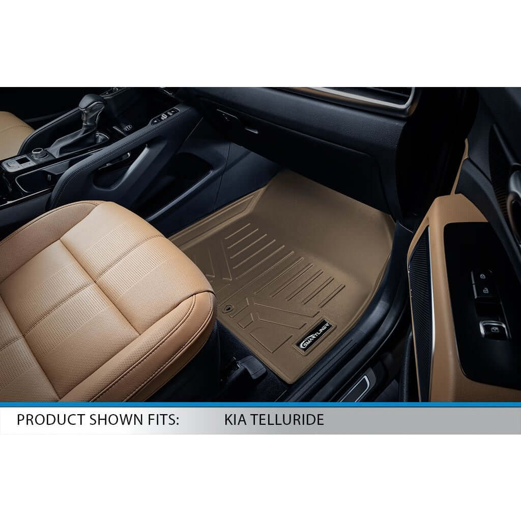 SMARTLINER Custom Fit Floor Liners For 2020-2025 Kia Telluride with 2nd Row Bucket Seats With Center Console