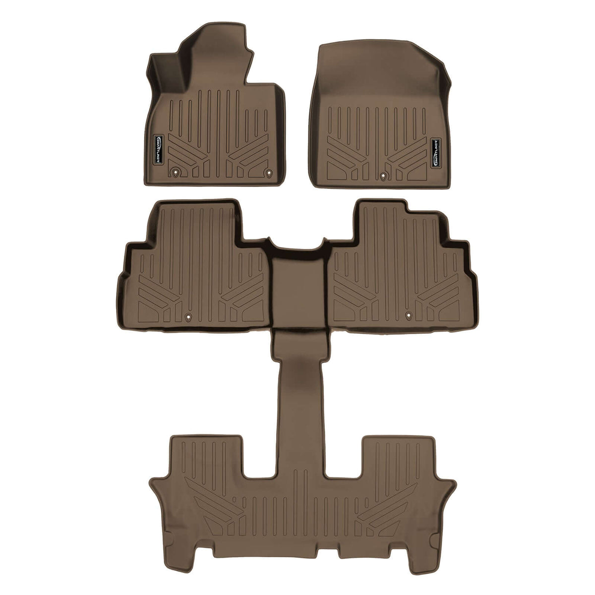 SMARTLINER 2020-2025 Kia Telluride Floor Liners (7 Passenger) – 1st row & 2nd row liners (view 3)