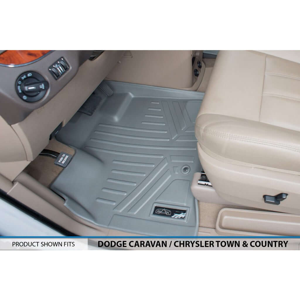 Smart Liner USA Floor Mats in Motor Vehicle Interior Fittings Smart Trimâ„¢ Custom Fit Floor Liners For 2008 2020 Caravan/Town & Country (Stow'n Go Only)
