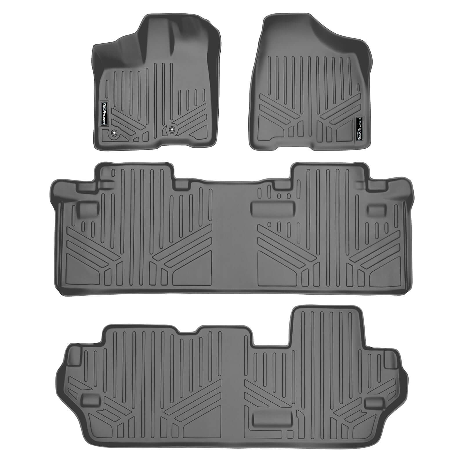 SMARTLINER Custom Fit for 2011-2012 Sienna (8 Passenger Model with Power Folding 3rd Row Seats) - Smartliner USA