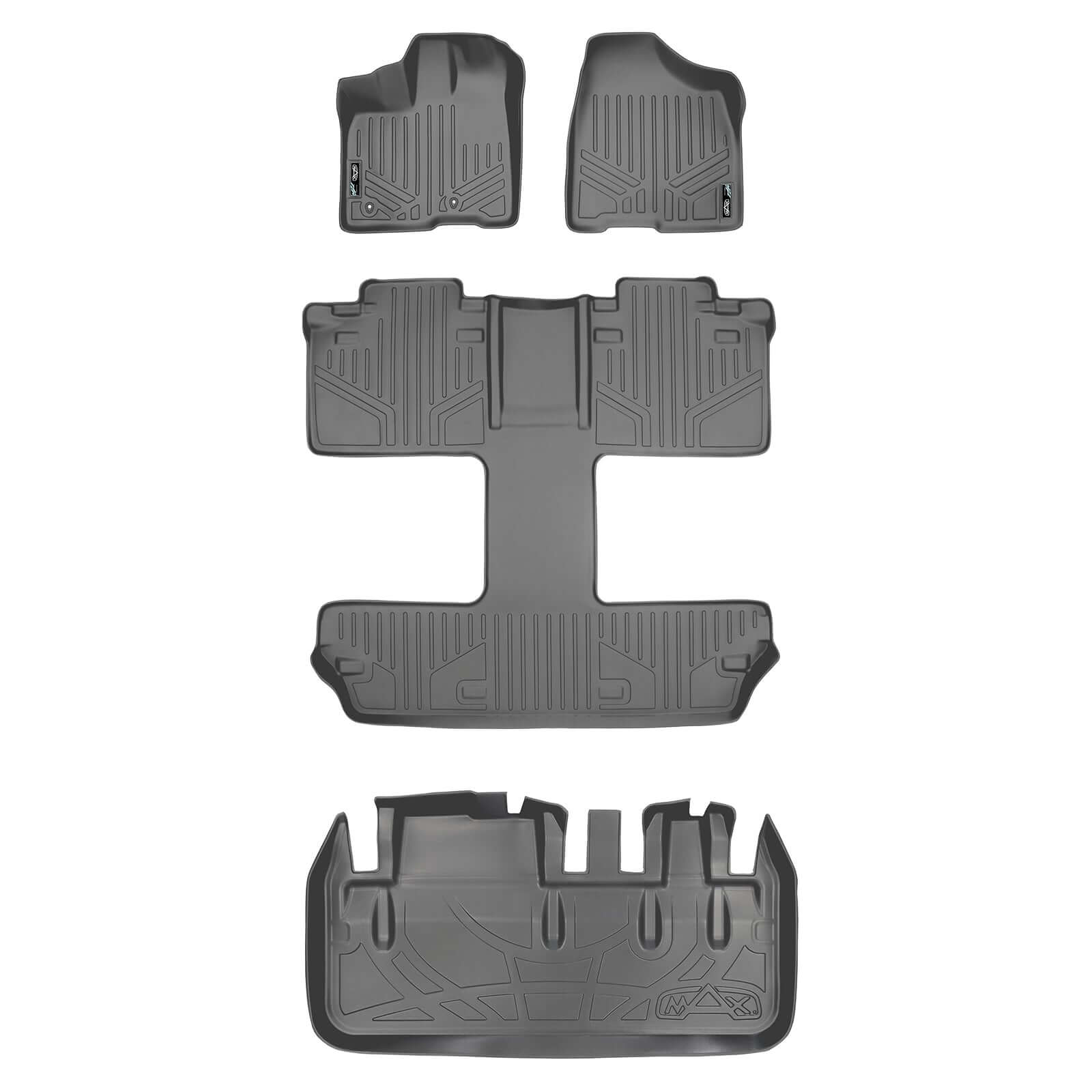Smart Trim™ Custom Fit Floor Liners For 2011 2012 Toyota Sienna 7 Passenger Model