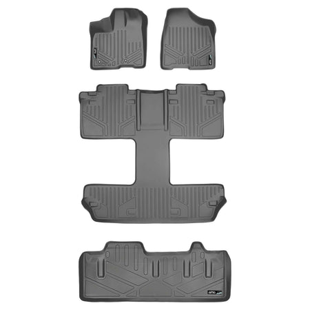 Smart Liner USA Motor Vehicle Interior Fittings Grey / 2 Row Floor Mat & Cargo Liner Set Behind 3rd Row Smart Trimâ„¢ Custom Fit Floor Liners For 2011 2012 Toyota Sienna 7 Passenger Model