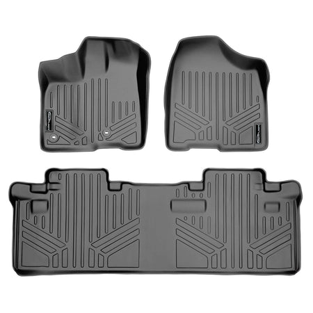 Smart Liner USA Floor Mats in Motor Vehicle Interior Fittings Gray / 2 Row Floor Mat Liner Set SMARTLINER Custom Fit Floor Liners For 2013-2020 Toyota Sienna (8 Passenger Model)