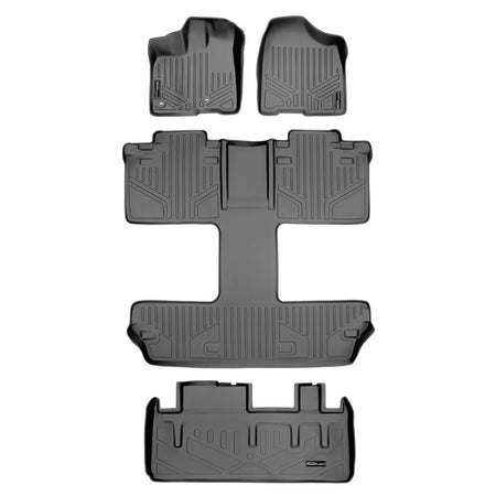 Smart Liner USA Motor Vehicle Interior Fittings Grey / 2 Row Floor Mat Liner Set & Cargo Liner Behind 3rd Row Smart Trimâ„¢ Custom Fit Floor Liners For 2013 2020 Toyota Sienna 7 Passenger Model