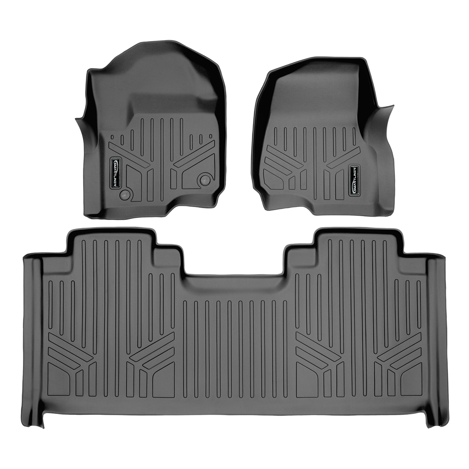 SMARTLINER Custom Fit Floor Liners For 2017-2024 Ford F-250/F-350 SuperCab with 1st Row Bucket Seats