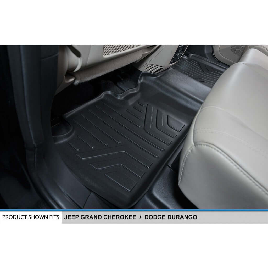 SMARTLINER Custom Fit for 13-16 Durango with 1st Row Dual Floor Hooks & 2nd Row Bucket Seats - Smartliner USA