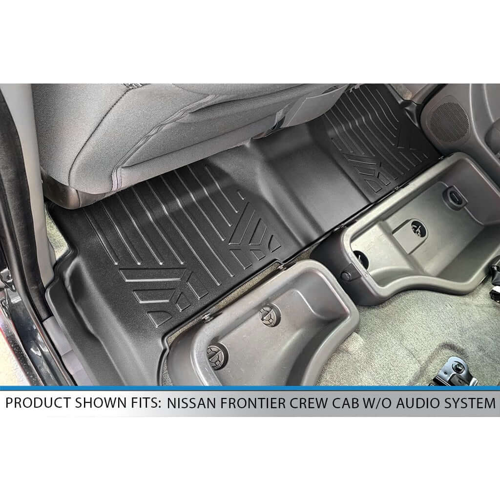 SmartCoverageâ„¢ Custom Fit Floor Liners For 2008-2021 Nissan Frontier Crew Cab with Dual Drivers Side Floor Posts