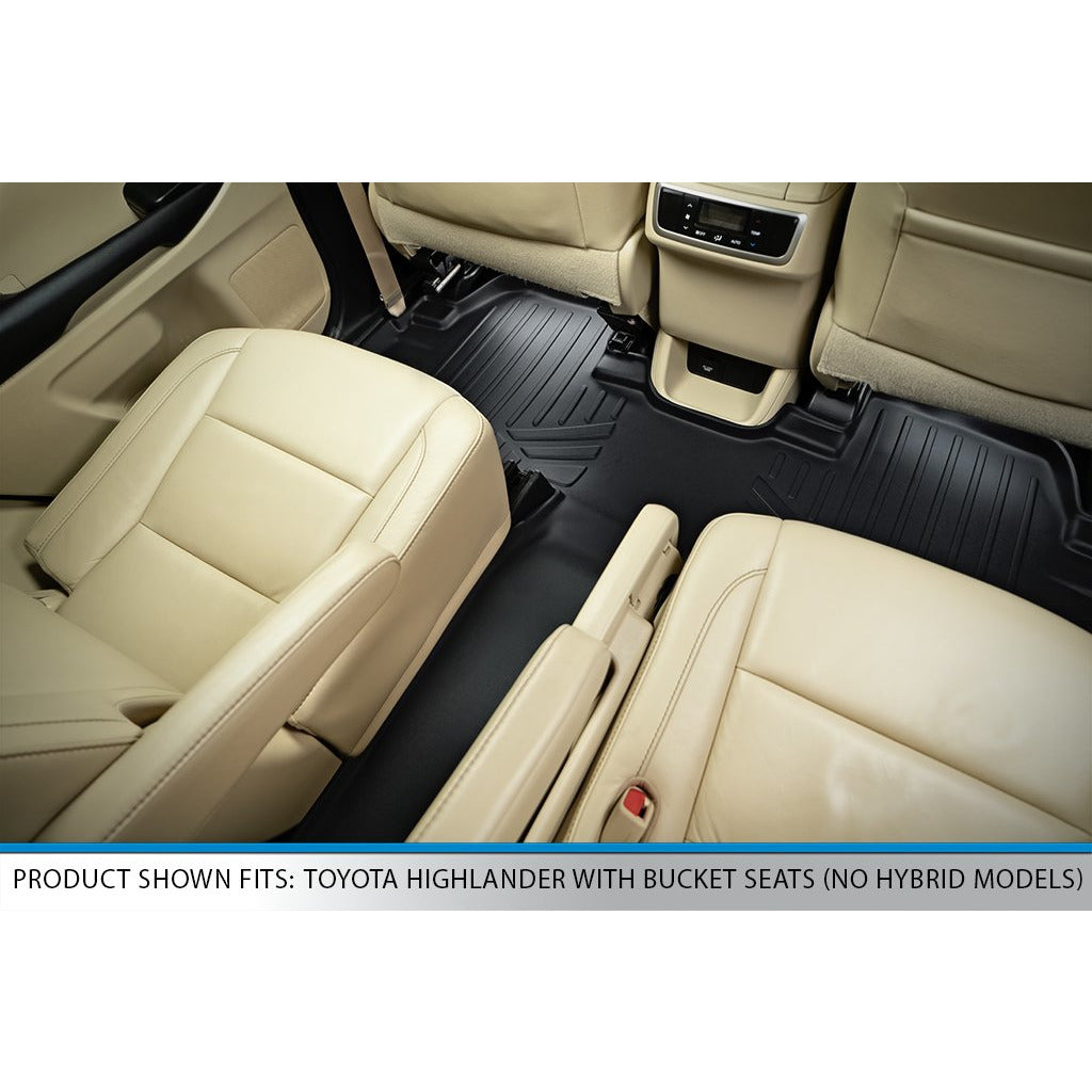 SMARTLINER Custom Fit Floor Liners For 2014-2019 Toyota Highlander with 2nd Row Bucket Seats (No Hybrid Models)