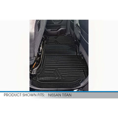 SMARTLINER Custom Fit Floor Liners For 2017-2024 Nissan Titan XD Crew Cab with 1st Row Bench Seat No Underseat ToolBox