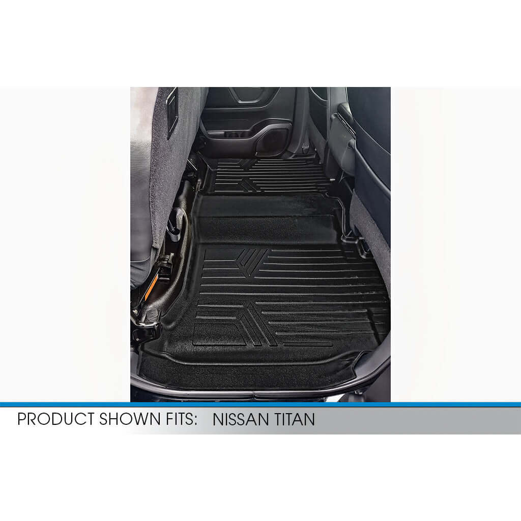 Smart Liner USA Motor Vehicle Interior Fittings SMARTLINER Custom Fit Floor Liners For 2017-2024 Nissan Titan Crew Cab with 1st Row Bench Seat No Underseat ToolBox and OTH Coverage