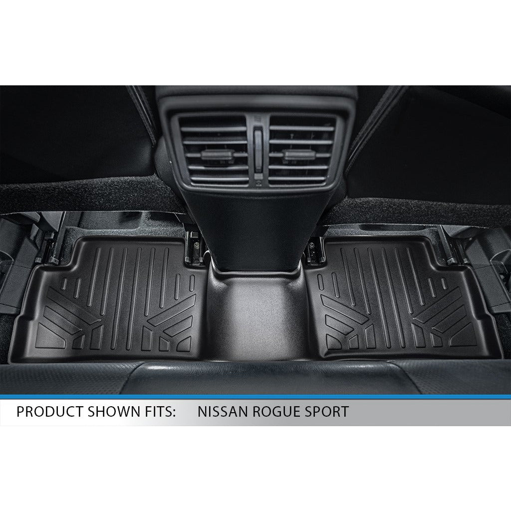 SMARTLINER Custom Fit Floor Liners For 2017-2024 Nissan Rogue Sport - Factory Cargo Tray in Lowest Position