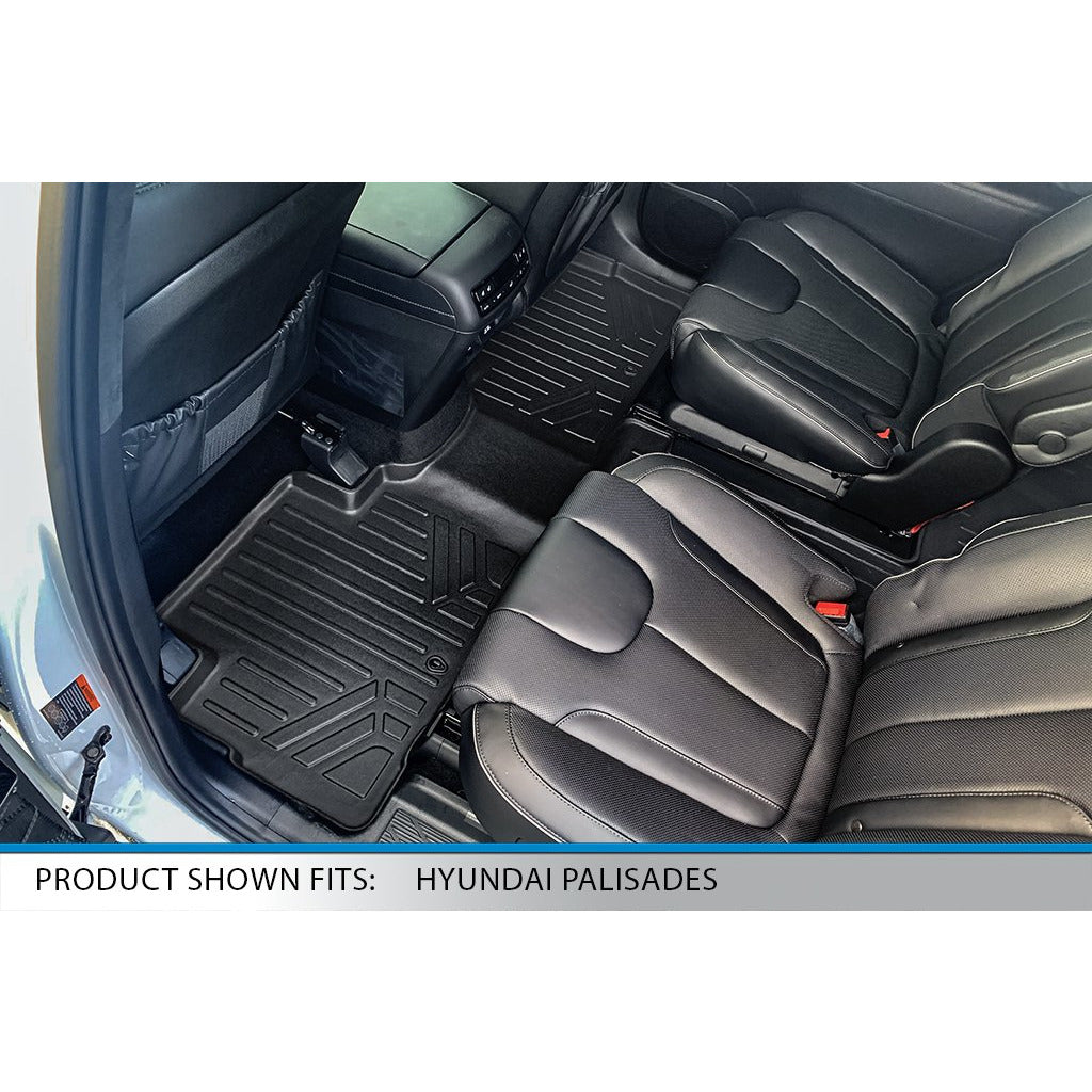 SMARTLINER Custom Fit Floor Liners For 2020-2023 Hyundai Palisade with 2nd Row Bench