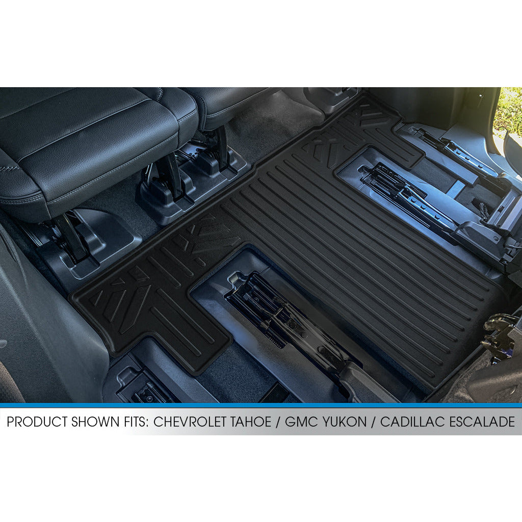 SMARTLINER Custom Fit Floor Liners For 2021-2024 Chevrolet Tahoe/ GMC Yukon with 2nd Row Bucket Seats