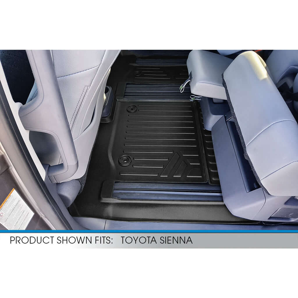 Smart Liner USA Motor Vehicle Interior Fittings SMARTLINER Custom Fit Floor Liners For 2021-2025 Toyota Sienna with 2nd Row Bench Seat no Spare Tire