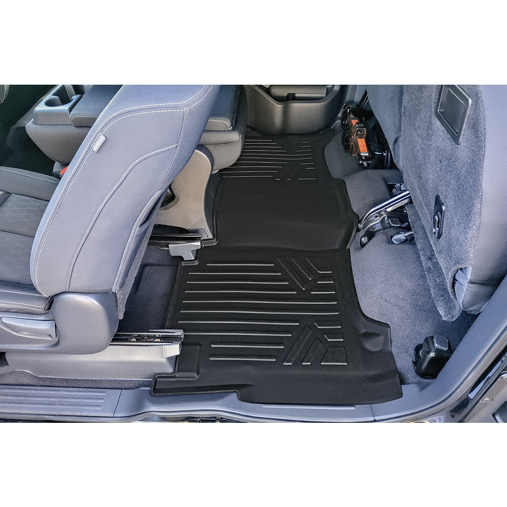 SMARTLINER Custom Fit Floor Liners For 2017-2022 Nissan Titan King Cab With No OTH coverage