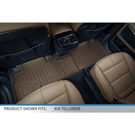 Smart Liner USA Floor Mats in Motor Vehicle Interior Fittings SMARTLINER Custom Fit Floor Liners For 2020-2025 Kia Telluride with 2nd Row Bucket Seats No Center Console and No In Between Coverage