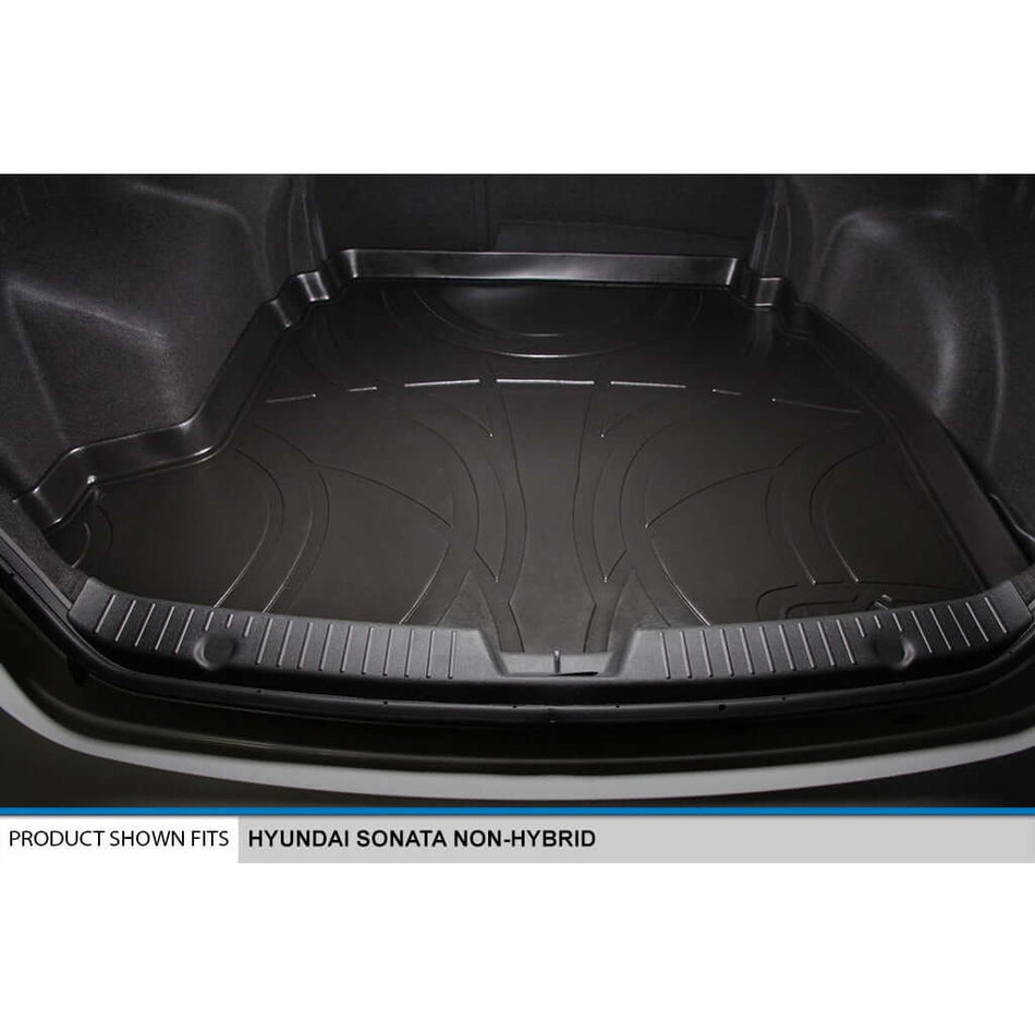 Smart Liner USA Motor Vehicle Interior Fittings Black / Cargo Liner Behind the 2nd Row SMARTLINER Custom Fit Floor Liners For 2011-2014 Hyundai Sonata Non-Hybrid