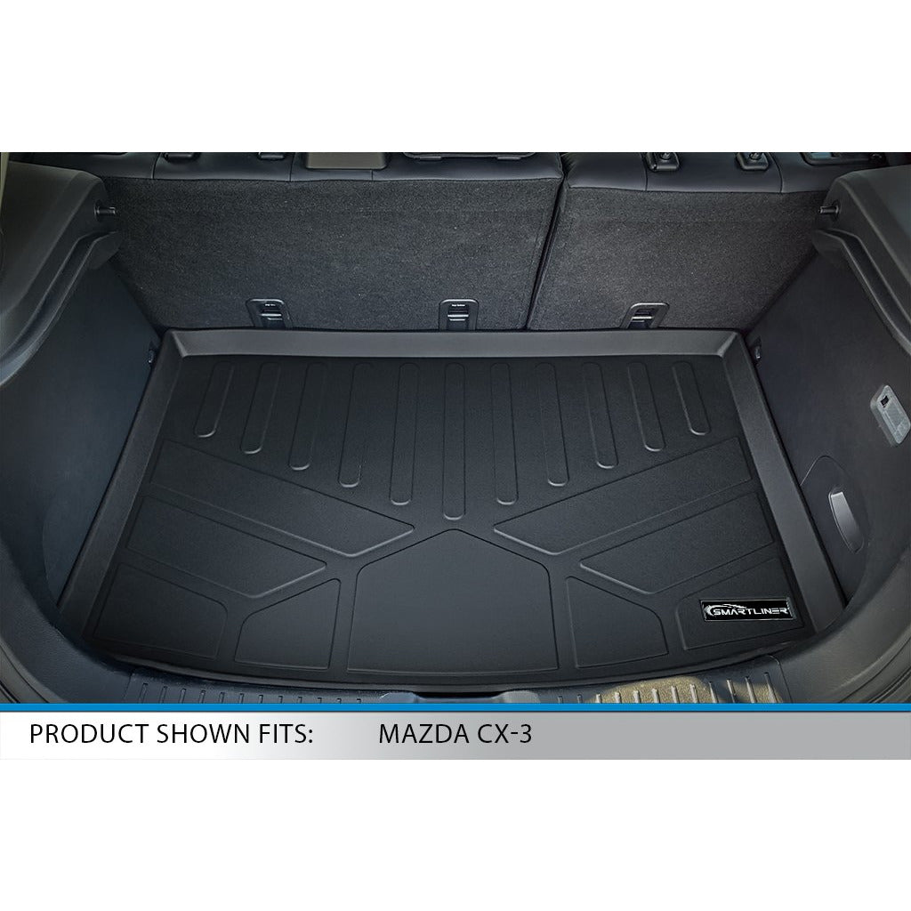 SMARTLINER Custom Fit Floor Liners For 2016-2021 Mazda CX-3 With Cargo Tray