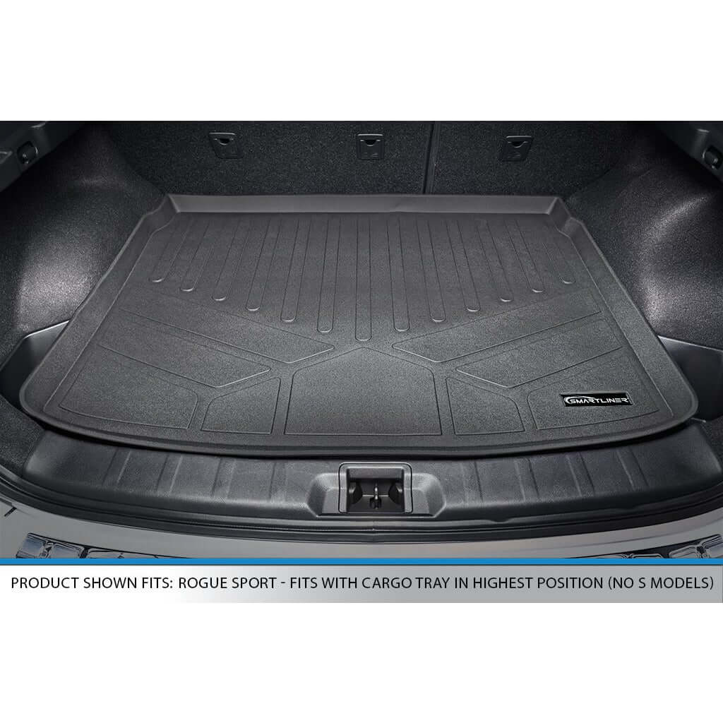 Smart Liner USA Motor Vehicle Interior Fittings SMARTLINER Custom Fit Floor Liners For 2017-2024 Nissan Rogue Sport - Factory Cargo Tray in Highest Position (No S Models)