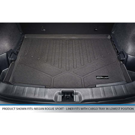 Smart Liner USA Motor Vehicle Interior Fittings SMARTLINER Custom Fit Floor Liners For 2017-2024 Nissan Rogue Sport - Factory Cargo Tray in Lowest Position