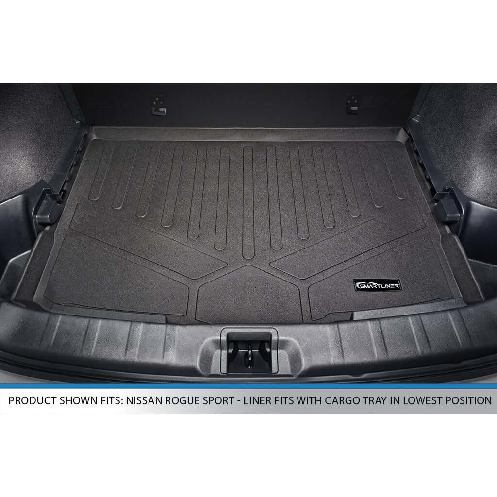 Smart Liner USA Motor Vehicle Interior Fittings SMARTLINER Custom Fit Floor Liners For 2017-2024 Nissan Rogue Sport - Factory Cargo Tray in Lowest Position