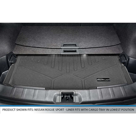 Smart Liner USA Motor Vehicle Interior Fittings SMARTLINER Custom Fit Floor Liners For 2017-2024 Nissan Rogue Sport - Factory Cargo Tray in Lowest Position