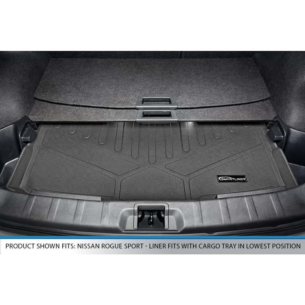Smart Liner USA Motor Vehicle Interior Fittings SMARTLINER Custom Fit Floor Liners For 2017-2024 Nissan Rogue Sport - Factory Cargo Tray in Lowest Position