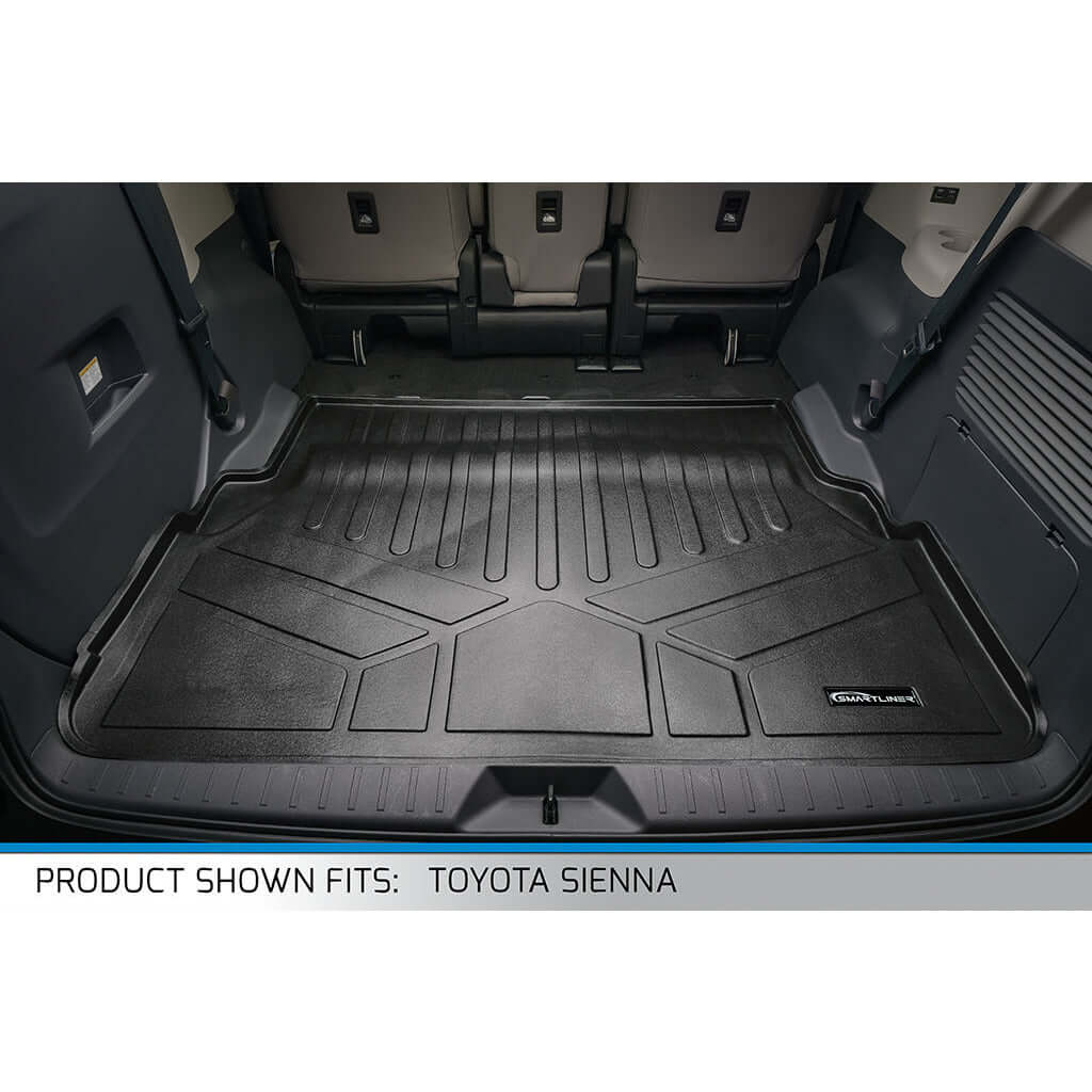 SMARTLINER Custom Fit Floor Liners For 2021-2025 Toyota Sienna with 2nd Row Bench Seat