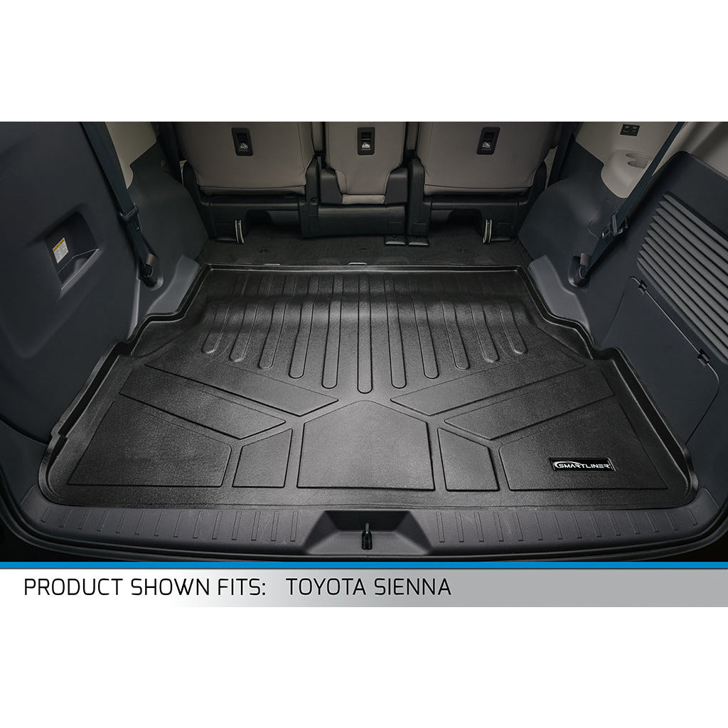 SMARTLINER Custom Fit Floor Liners For 2021-2024 Toyota Sienna with 2nd Row Bucket Seats and Spare Tire
