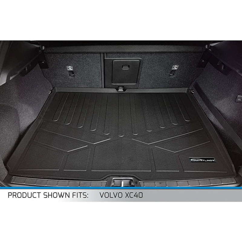 Smartliner Custom Fit All 1st Row Floor Mat Liner Set for 2018 2023 Volvo Xc60 Black