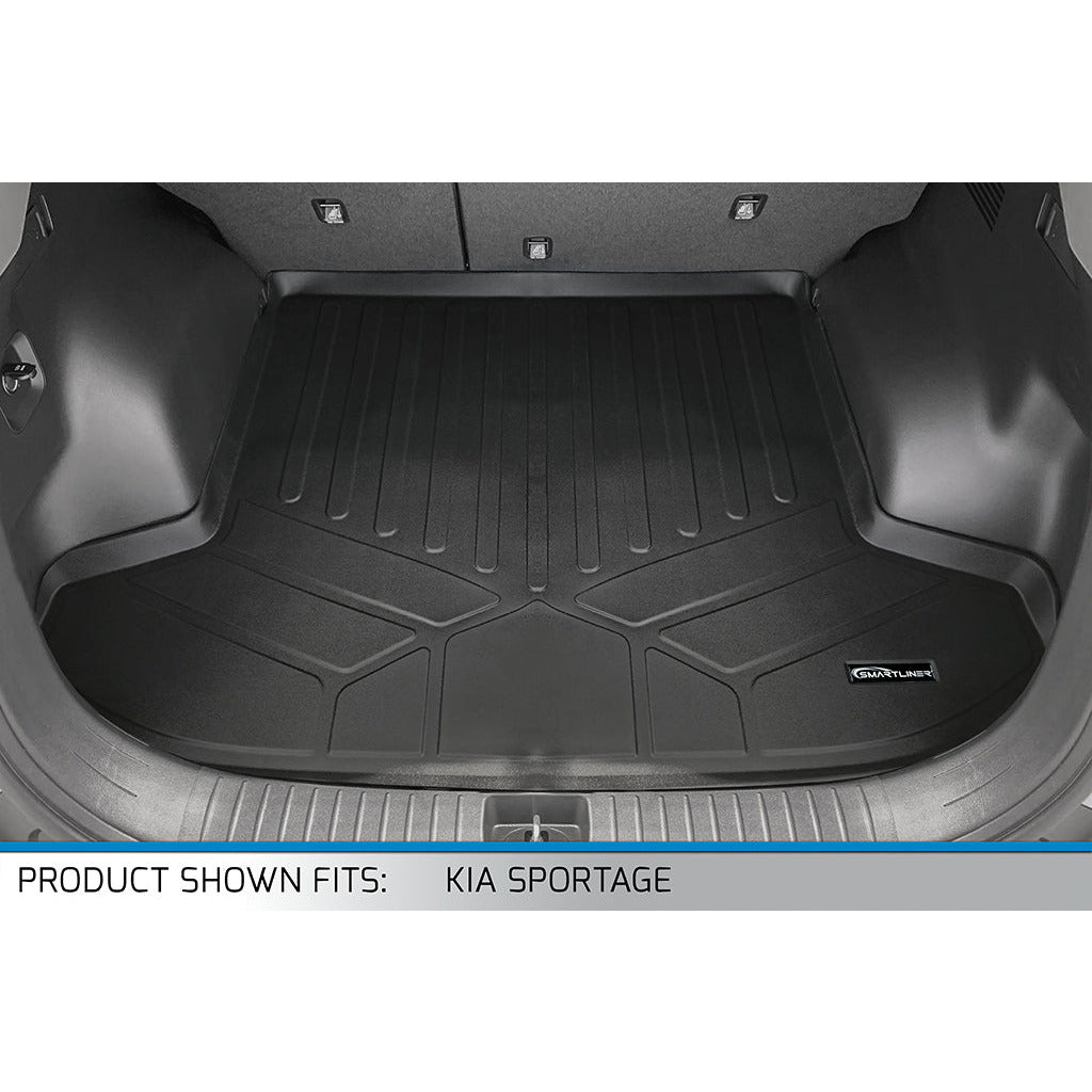 SMARTLINER Custom Fit Floor Liners For 2023-2024 Kia Sportage Hybrid Models without Subwoofer in Cargo Area