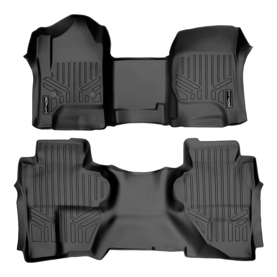 2014-2018 Chevrolet Silverado 1500 Floor Liners|Double Cab Models (Provides over-the-hump coverage. Fits CARPET models w/ 1st row bench seats. Not 4x4 Shifters - No E-Assist Models)|SMARTLINER